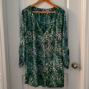 Soft Surroundings Button-down Tunic Top Size L